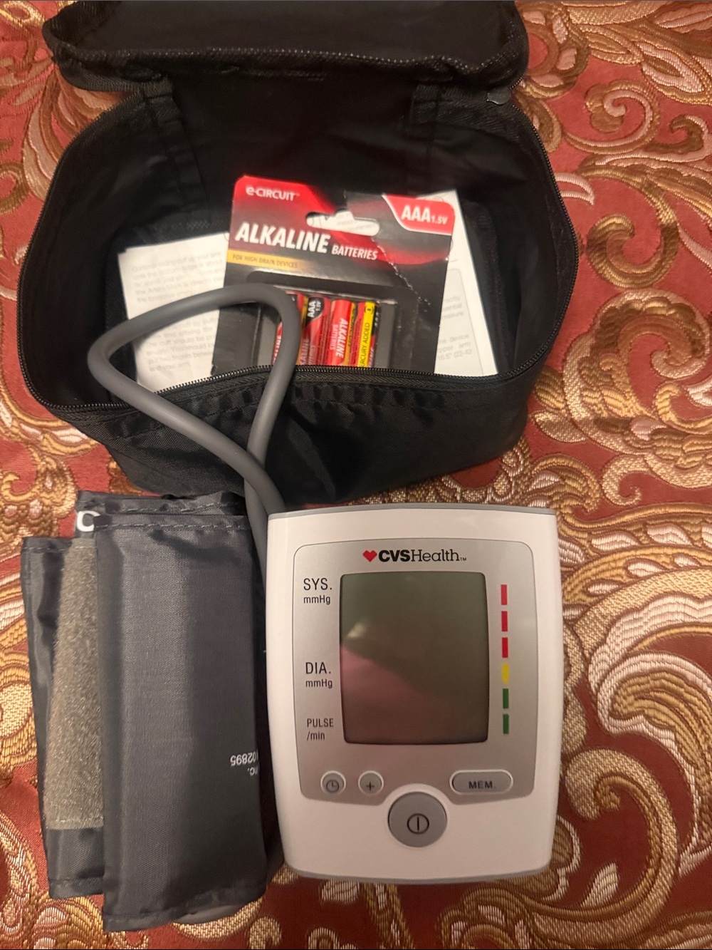 CVS Health White Home Blood Pressure Monitor with Gray Cuff